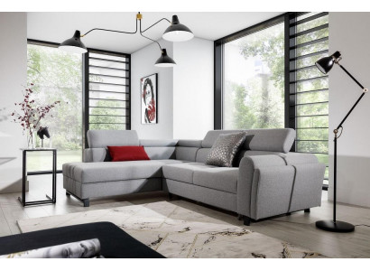 Wunnlandschaft Ecksofa L Form Fotell Set Garnitur Modern Sofa Textil Sëtzeck.