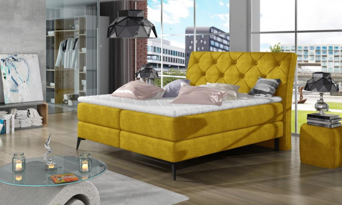 Luxus Boxspringbett Stoff Hotel Grün Better Schlofzëmmer Miwwelen Design Samett Nei