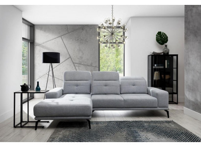 L-Form Ecksofa Stoff Sëtz Garnitur Designer Wunnlandschaft Textil Couch Sofa Nei