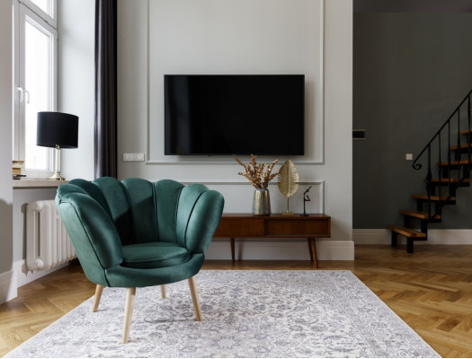 Club Lounge Stull Bëschmiersessel Sofa 1 Plaz Relax Fernseh Gréng