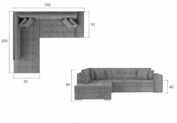Ecksofa L-Form Designer Wunnlandschaft Sofa Canapé Polster Sëtz Garnitur Textil