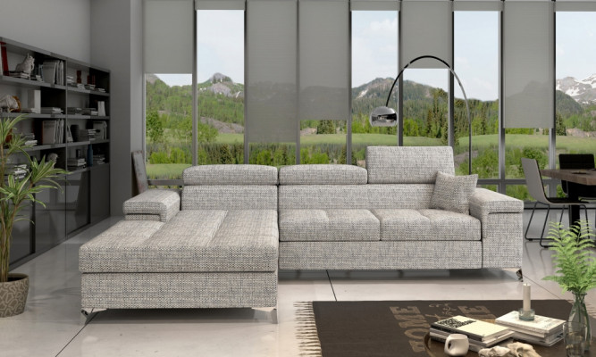 L-Form Canapé Wunnlandschaft Ecksofa Garnitur Modern Design Sofa Stoff Textil nei