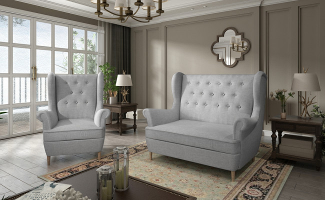 Chesterfield Couch Gepolstert 2+1 Sëtz Polstermöbel Couchen Sofagarnitur Sofas