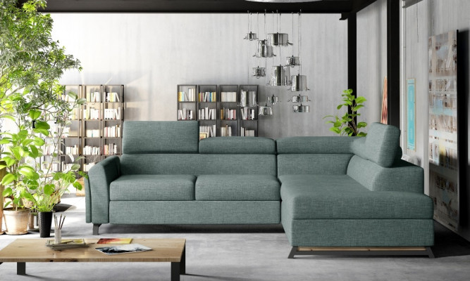 Déngen-Sofa Couch Kannersofa Textil Polster Garnitur Wunnlandschaft L-Form Stoff