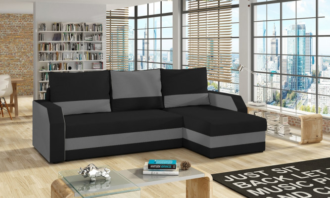 Stoff L-Form Canapé Wunnlandschaft Eckssofa Garnitur Modern Design Sofa Canapéen