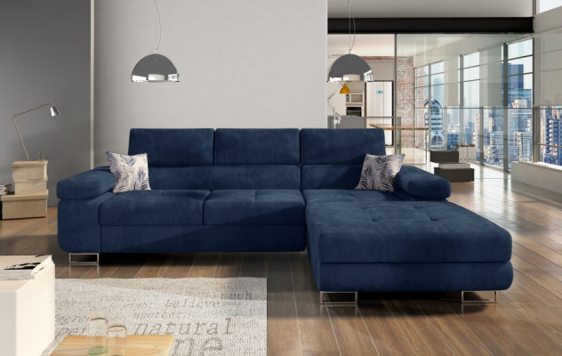 Ecksofa L-Form Wunnlandschaft Designer Sofa Couch Polster Sëtz Garnitur Textil