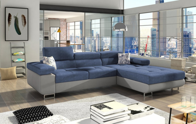Ecksofa L-Form Wunnlandschaft Designer Sofa Couch Polster Sëtz Garnitur Textil