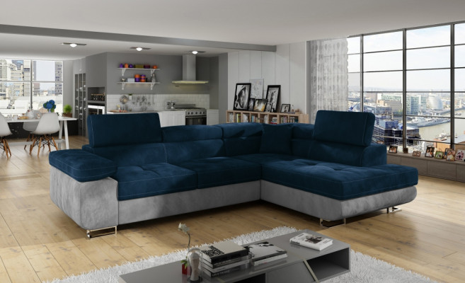 Eck Stoff Ecksofa L-Form Canapé Canapé Design Canapé Polster Textil Modern Textil