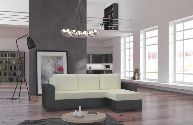 Design Eck-Couch Sofa Polster Sëtz Eck-Garnitur Schlofssofa Sofa Couchen Bett