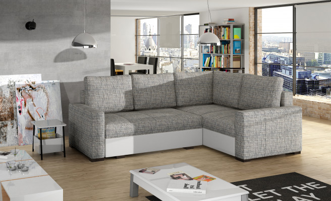 Design-Ecksofa Schlofsofa Bettfunktioun Couch Lieder Polster Textil Sofaen Nei 1469
