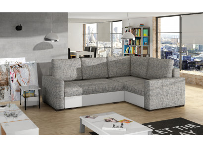 Design-Ecksofa Schlofsofa Bettfunktioun Couch Lieder Polster Textil Sofaen Nei 1469