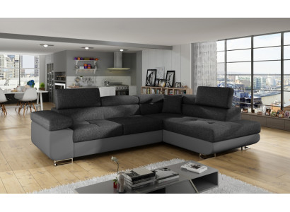 Eck Stoff Ecksofa L-Form Canapé Canapé Design Canapé Polster Textil Modern Textil
