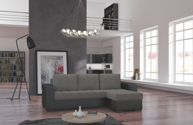 Design Eck-Couch Sofa Polster Sëtz Eck-Garnitur Schlofssofa Sofa Couchen Bett