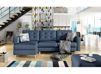Design Eckcouch Schlofsofa Bettfunktioun Couch Textil Lieder Polster Sofen Nei