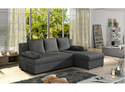 Modern Schlofcouch Couch Polster Eckschaaf Garnitur Schlaffunktion Textil Lieder