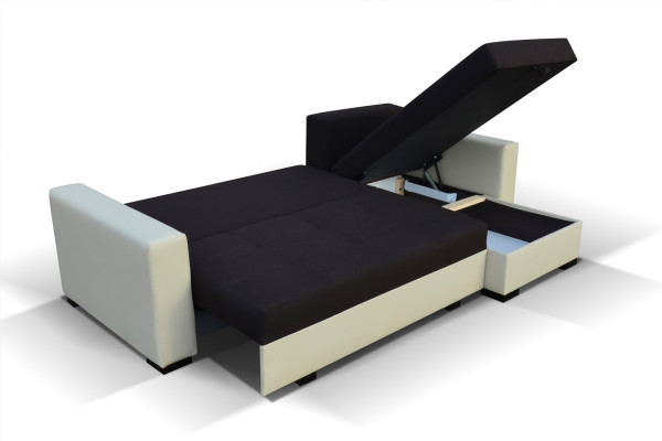 Design Ecksofa Newark Bettfunktioun Canapé Lieder Textil Canapéen Schloof Canapé