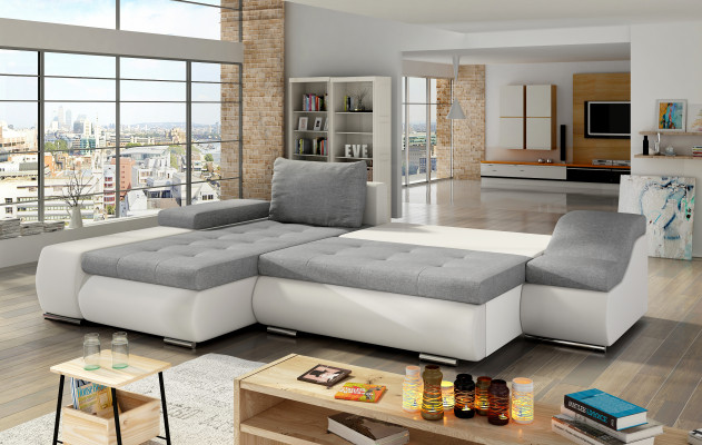 Modern Eckcouch Ontario mat Schlofffunktion Wunnzëmmer Canapé Textil Sofas Schlof