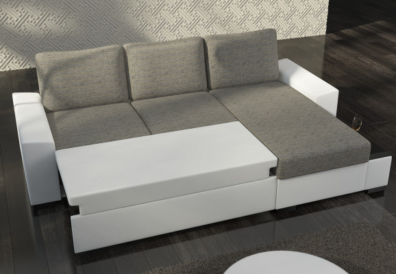 Wunnlandschaft Ecksofa Negro Bettfunktioun Couch Lieder Textil Sofae Schlof