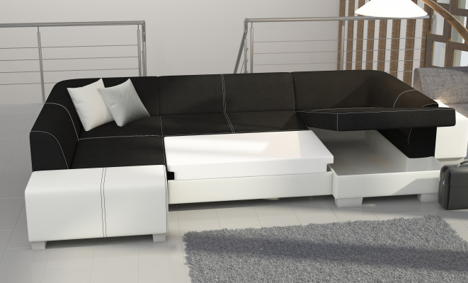 Canapé Couchage Modern Canapé-Lit Couchage Fonction Lit Coussin Eccakombinatioun