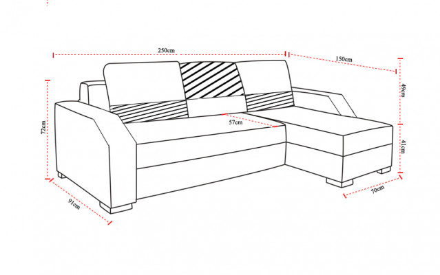Schlofstut Sofa Polster Wunnzëmmer Ecksofa Funktiounscouch Textilsëtz