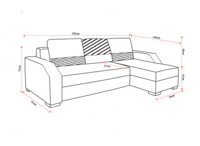 Schlofstut Sofa Polster Wunnzëmmer Ecksofa Funktiounscouch Textilsëtz