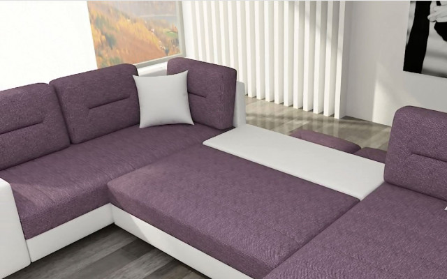 Wonllandschaft U-Form Modern Wunnzëmmer Ecksofa Couch Eck Garnitur