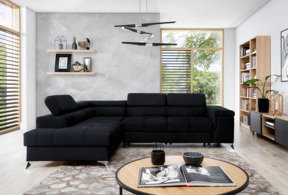 Design Sofa Canapé Ecksofa Textil Polster Garnitur Wunnlandschaft Eckgarnitur Nei