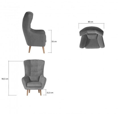 Club Lounge Designersessioun Lehnstull Polstersofa 1 Sëtz Fernseh Neit Textil