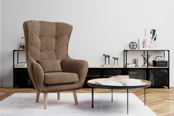 Club Lounge Designersessioun Lehnstull Polstersofa 1 Sëtz Fernseh Neit Textil