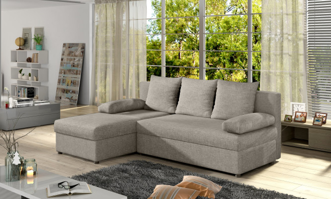 Design LForm Sofa Canapé Polster Schlofssofa Textil Bettfunktioun Canapéë Grupp