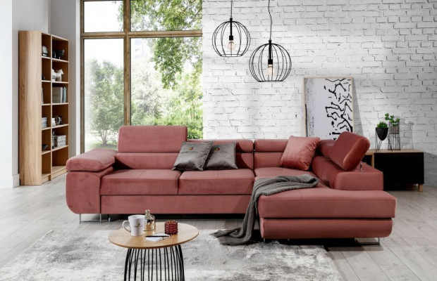 Wunnlandschaft L Form Ecksofa Textil Design Polster Garnitur Sofa Wénkel Eckcouch