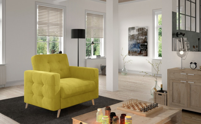 Designer Stull Aarmsstull Gepolstert Relax Stoff Textil Lounge Neien Fernsehsessel 1-Sëtzplatz.