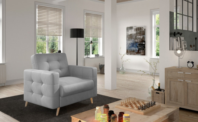 Designer Stull Aarmsstull Gepolstert Relax Stoff Textil Lounge Neien Fernsehsessel 1-Sëtzplatz.