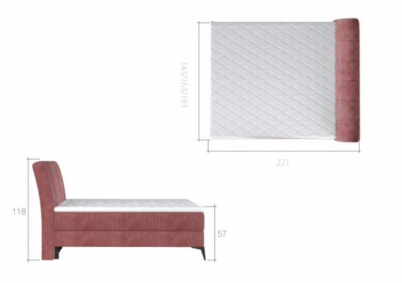 Polsterbett Betten Bett Polster Designer Hotel Duebel Deko Luxus Design