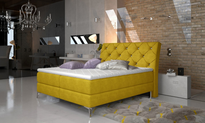 Designer Bett Schlofkummer Better Textil Hotel Polster Chesterfield Boxspring.