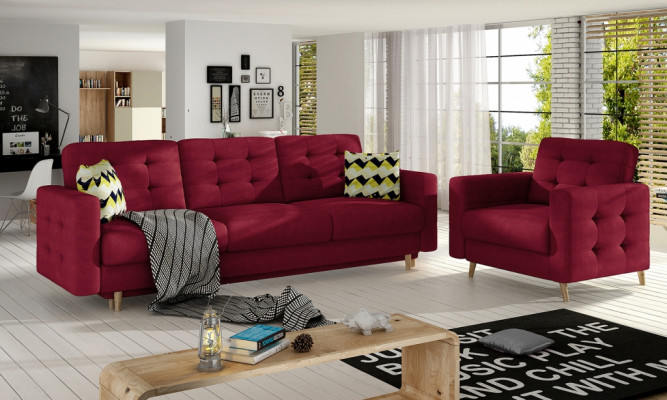 Chesterfield Canapé Polster 3+1 Sëtzgeriicht Polstermöbel Sofagarnitur Canapéën Sofas