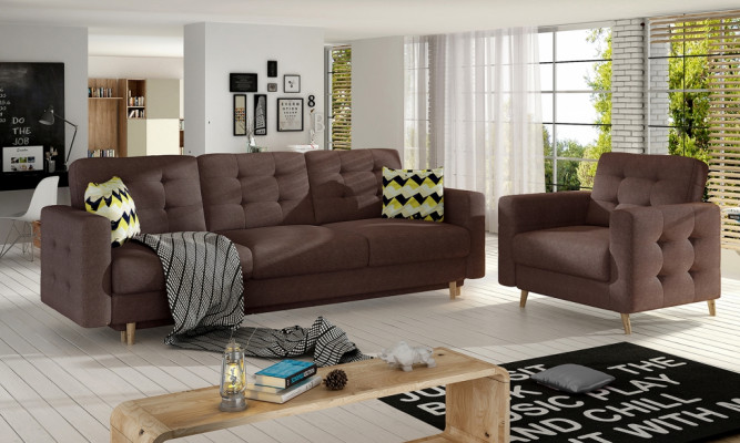 Chesterfield Canapé Polster 3+1 Sëtzgeriicht Polstermöbel Sofagarnitur Canapéën Sofas
