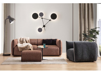 Luxus Canapé 4+1 Miwwelen Sofa Canapéë Sofasaz 2tlg. Sofasaz brong