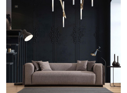 Wunnzëmmer Sofa 4 Sëtzer Design Polster Couch Modern Luxus Nei Braun