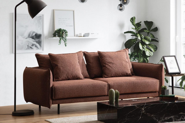 Wunnzëmmer Sofa Canapé Miwwelen Ariichtung Canapé brong Sofanen Canapéë nei