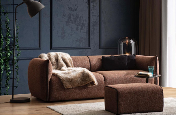 Luxus Canapé 4+1 Miwwelen Sofa Canapéë Sofasaz 2tlg. Sofasaz brong