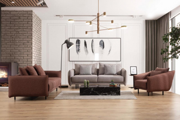 3-Sëtz Couch Sofa Miwwelen Ariichtung Couchen Sofas Polster gro Nei