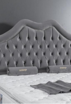 Bett Gro Duebelbett Boxspring Better Stil Stoff Chesterfield 160x200