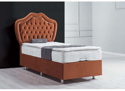 Bett Braun Eenzelbett Boxspring Better Luxus Schlofzëmmer Chesterfield