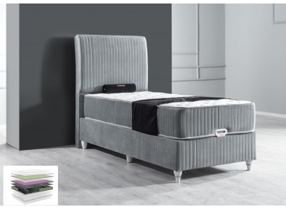 Luxus Boxspringbett Hotel Eenzelbetter mat Matraze 90x200 Miwwelen