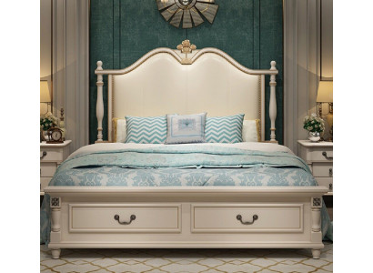 Bett Këssen Design Luxus Duebel Hotel Better Kinneks Barock Holz Miwwelen Neis