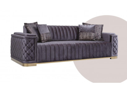 Luxus Canapé XXL Sofa grouss Canapéen 246cm Samt Design Miwwelen Canapéen Stoff
