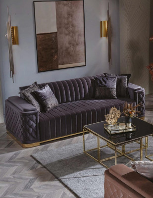 Luxus Canapé XXL Sofa grouss Canapéen 246cm Samt Design Miwwelen Canapéen Stoff