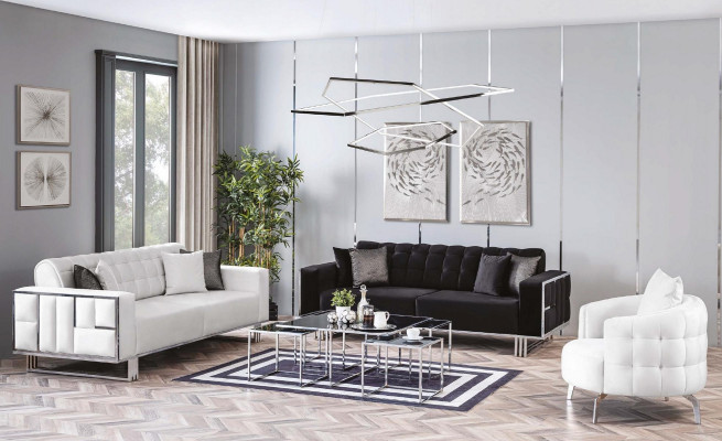 Verstellbar Multifunktion Canapé Sofa Zweesëtzeger Canapéen Design Sofae Wäiss