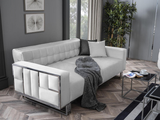 Verstellbar Multifunktion Canapé Sofa Zweesëtzeger Canapéen Design Sofae Wäiss